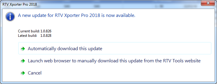 Xporter Pro Update available