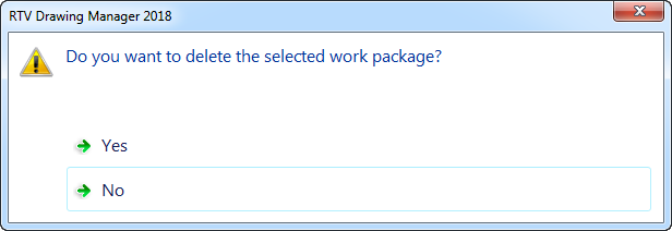 DM Delete workpackage dialog