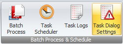 Xporter Pro Task Dialog Settings button
