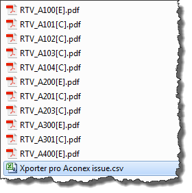 RTV Aconex - csv file location