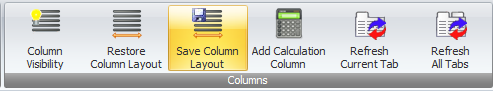 Reporter Save Column Layout button