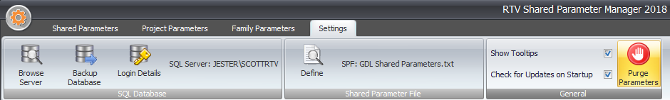 SPM Purge Parameter button