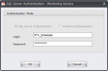 Xporter Pro Monitoring Service SQL authentication