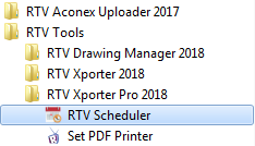 Xporter Pro Scheduler menu shortcut