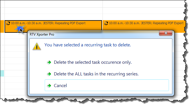 Xporter Pro Scheduler task delete series
