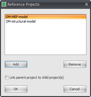 DM Reference project added dialog