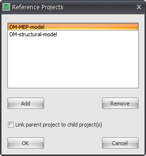 DM Remove Linked project dialog